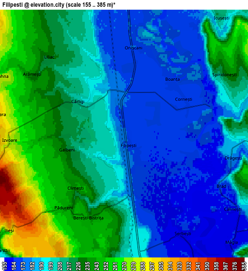 Zoom OUT 2x Filipeşti, Romania elevation map