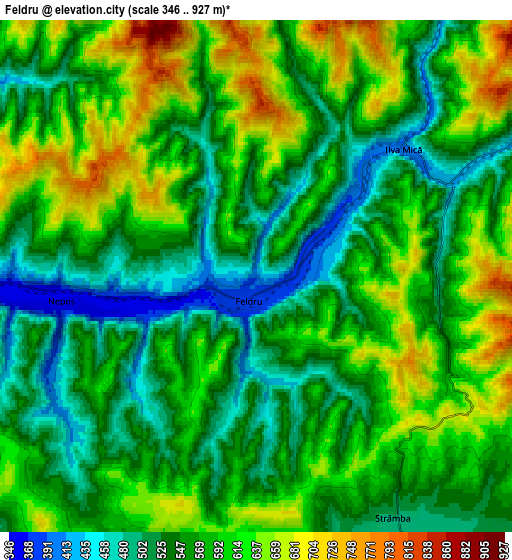 Zoom OUT 2x Feldru, Romania elevation map