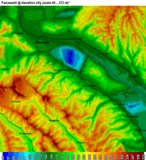 Zoom OUT 2x Fărcăşeşti, Romania elevation map