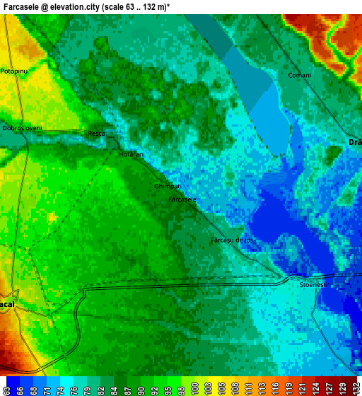 Zoom OUT 2x Fărcaşele, Romania elevation map