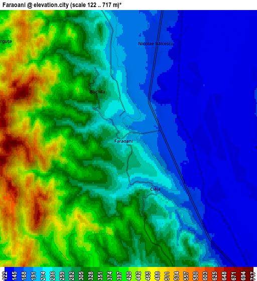 Zoom OUT 2x Faraoaní, Romania elevation map