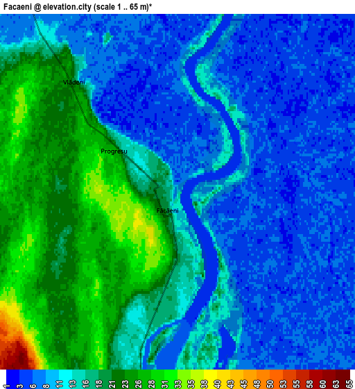 Zoom OUT 2x Făcăeni, Romania elevation map