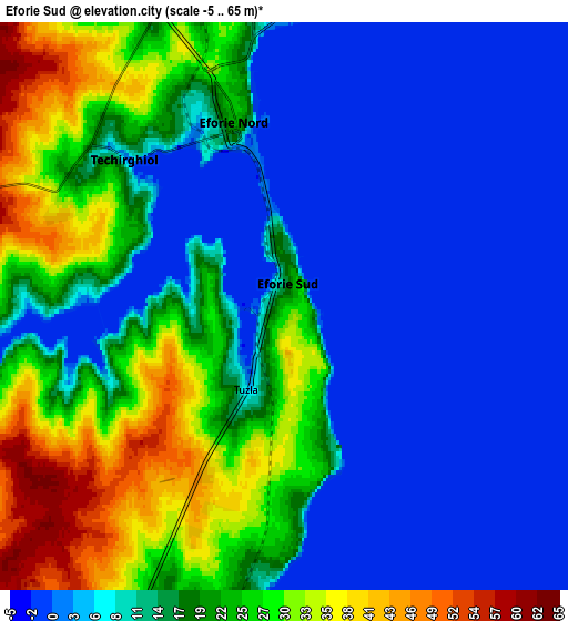 Zoom OUT 2x Eforie Sud, Romania elevation map