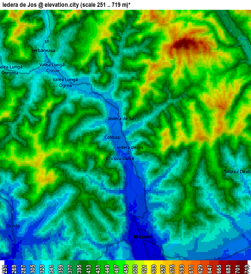 Zoom OUT 2x Iedera de Jos, Romania elevation map
