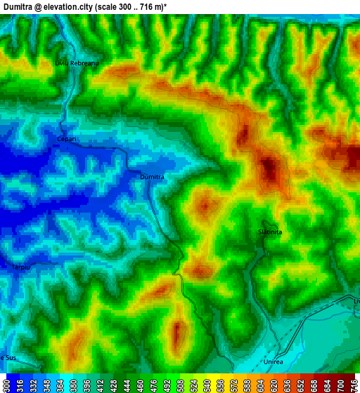 Zoom OUT 2x Dumitra, Romania elevation map