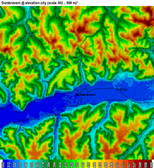 Zoom OUT 2x Dumbrăveni, Romania elevation map