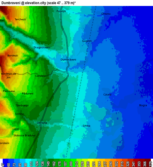 Zoom OUT 2x Dumbrăveni, Romania elevation map