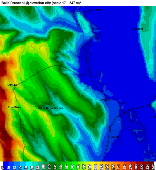 Zoom OUT 2x Băile Drânceni, Romania elevation map