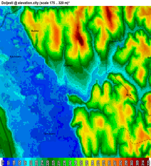 Zoom OUT 2x Doljeşti, Romania elevation map