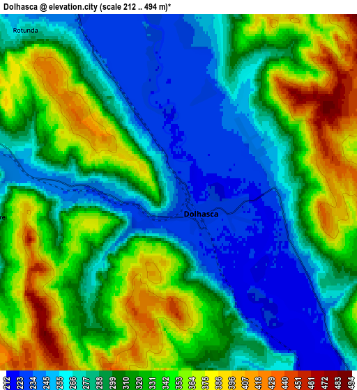 Zoom OUT 2x Dolhasca, Romania elevation map