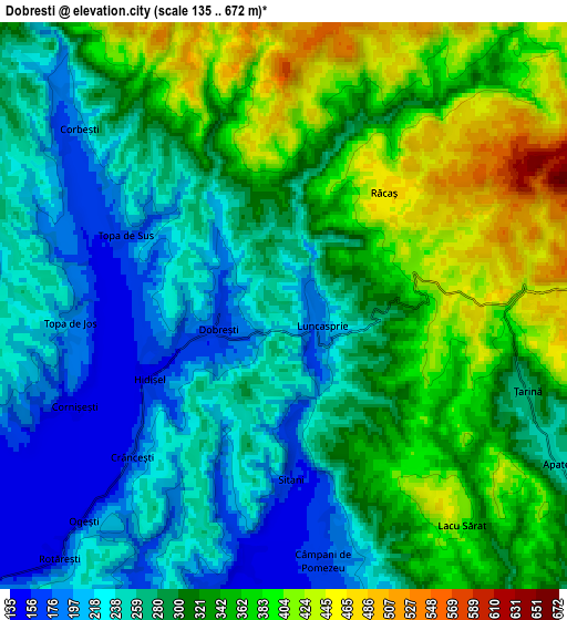 Zoom OUT 2x Dobreşti, Romania elevation map