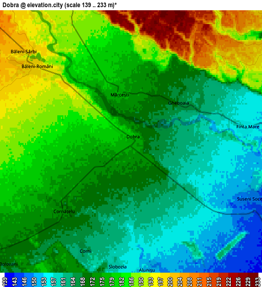 Zoom OUT 2x Dobra, Romania elevation map