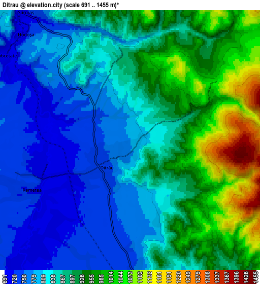 Zoom OUT 2x Ditrău, Romania elevation map