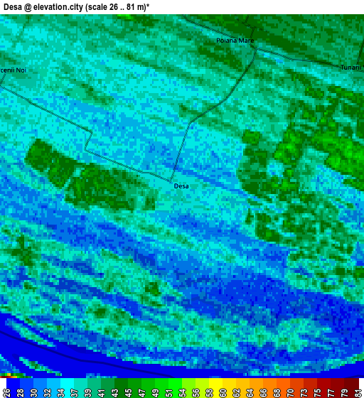 Zoom OUT 2x Desa, Romania elevation map