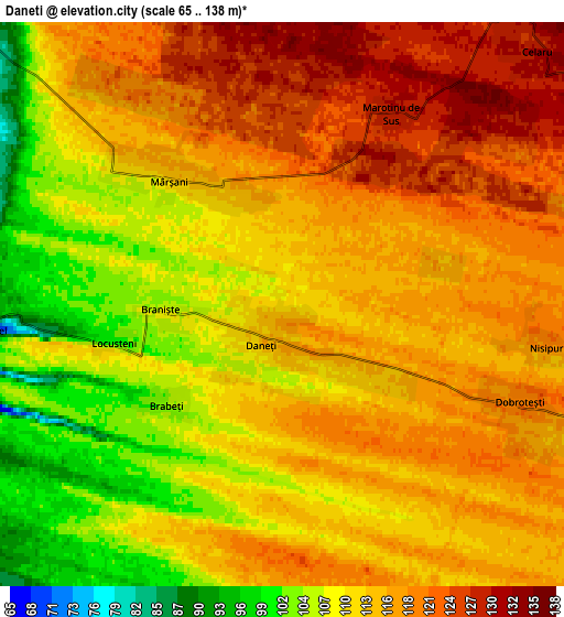 Zoom OUT 2x Dăneţi, Romania elevation map