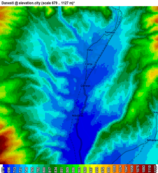 Zoom OUT 2x Dăneşti, Romania elevation map