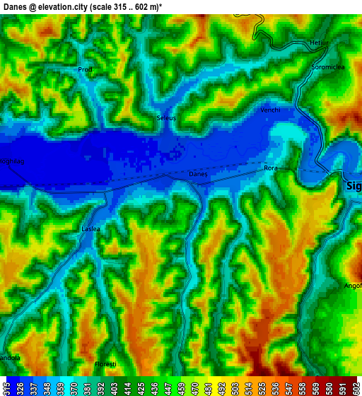 Zoom OUT 2x Daneş, Romania elevation map