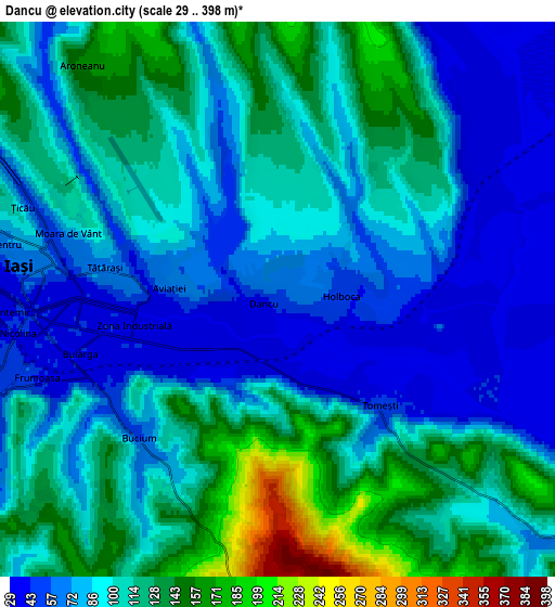 Zoom OUT 2x Dancu, Romania elevation map