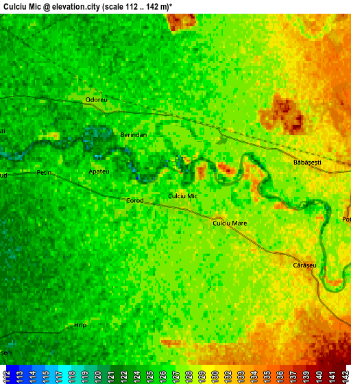 Zoom OUT 2x Culciu Mic, Romania elevation map