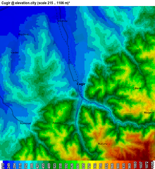 Zoom OUT 2x Cugir, Romania elevation map