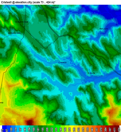 Zoom OUT 2x Cristeşti, Romania elevation map