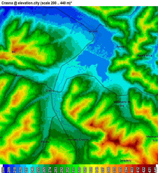 Zoom OUT 2x Crasna, Romania elevation map