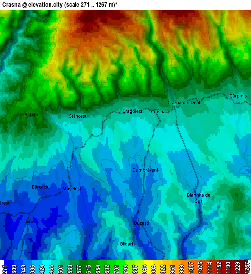 Zoom OUT 2x Crasna, Romania elevation map