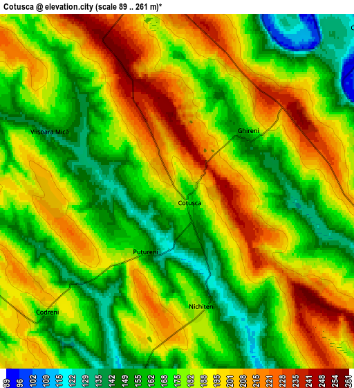 Zoom OUT 2x Coţuşca, Romania elevation map