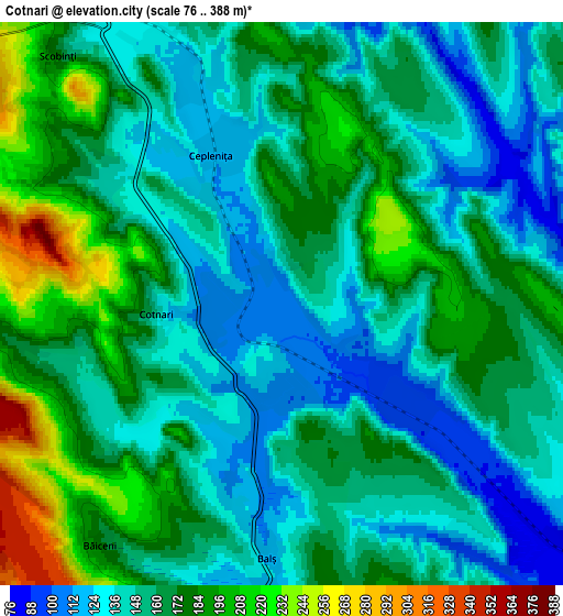 Zoom OUT 2x Cotnari, Romania elevation map