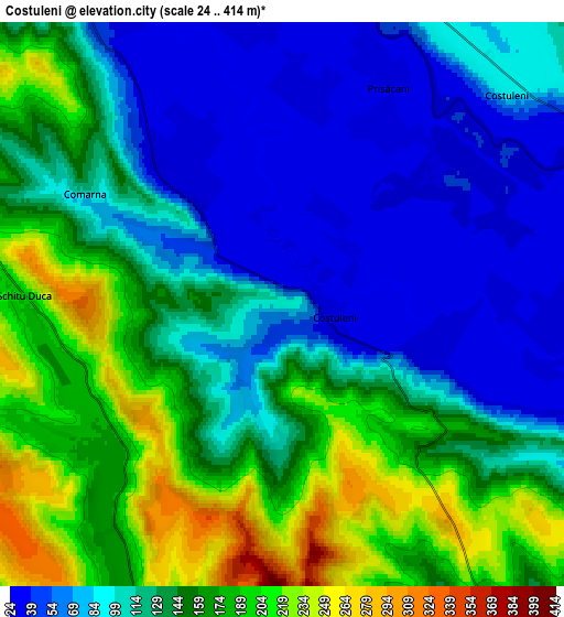 Zoom OUT 2x Costuleni, Romania elevation map