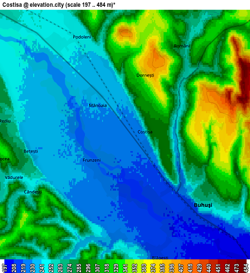 Zoom OUT 2x Costişa, Romania elevation map