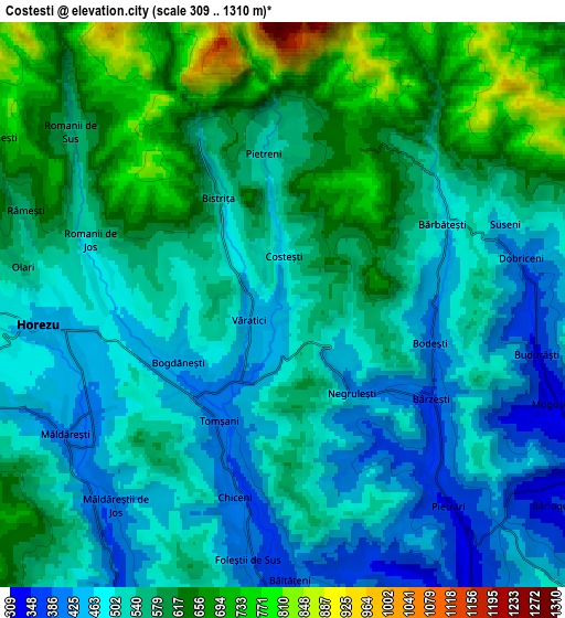 Zoom OUT 2x Costeşti, Romania elevation map