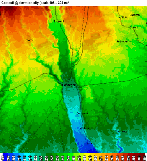 Zoom OUT 2x Costeşti, Romania elevation map