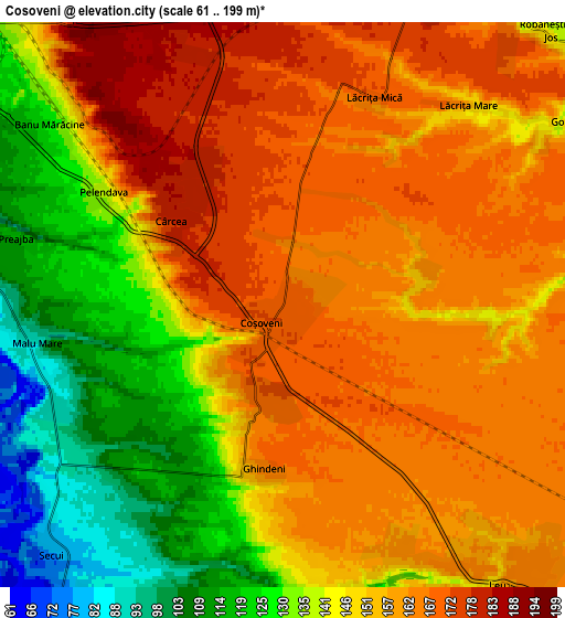 Zoom OUT 2x Coşoveni, Romania elevation map