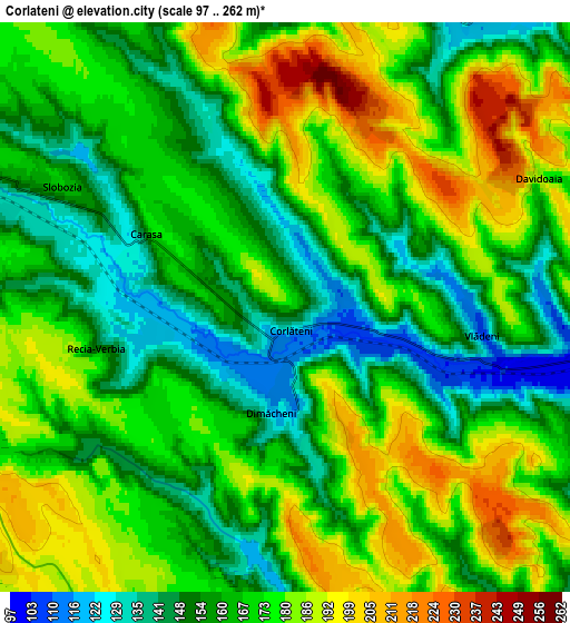 Zoom OUT 2x Corlăteni, Romania elevation map