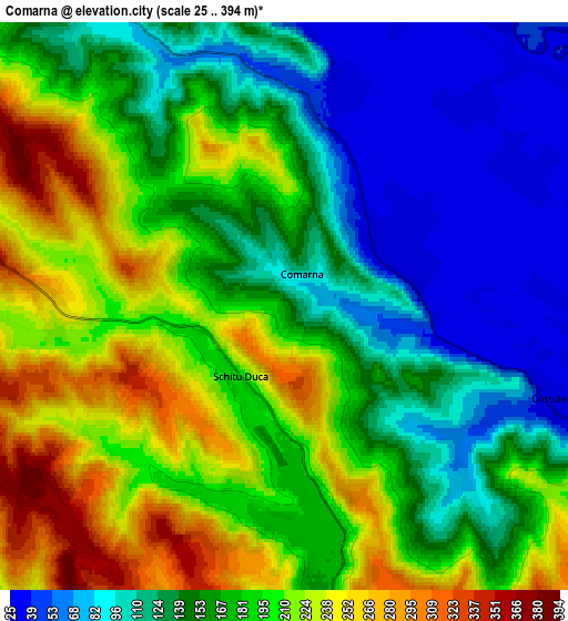 Zoom OUT 2x Comarna, Romania elevation map