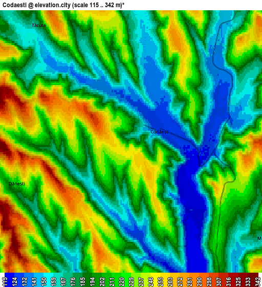 Zoom OUT 2x Codăeşti, Romania elevation map