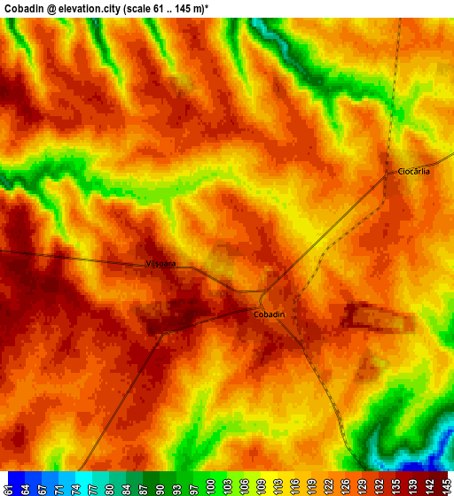 Zoom OUT 2x Cobadin, Romania elevation map