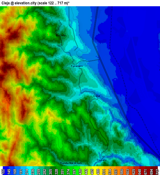 Zoom OUT 2x Cleja, Romania elevation map