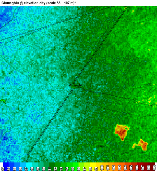 Zoom OUT 2x Ciumeghiu, Romania elevation map