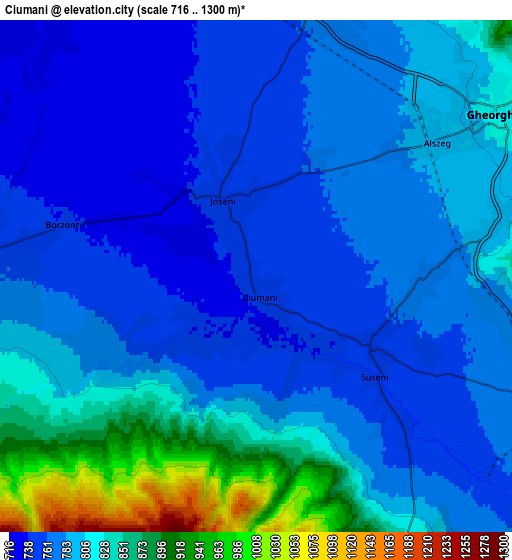 Zoom OUT 2x Ciumani, Romania elevation map