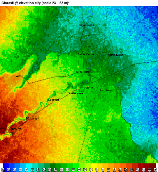 Zoom OUT 2x Ciorăşti, Romania elevation map