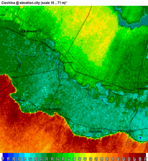 Zoom OUT 2x Ciochina, Romania elevation map