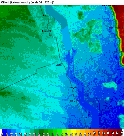 Zoom OUT 2x Cilieni, Romania elevation map