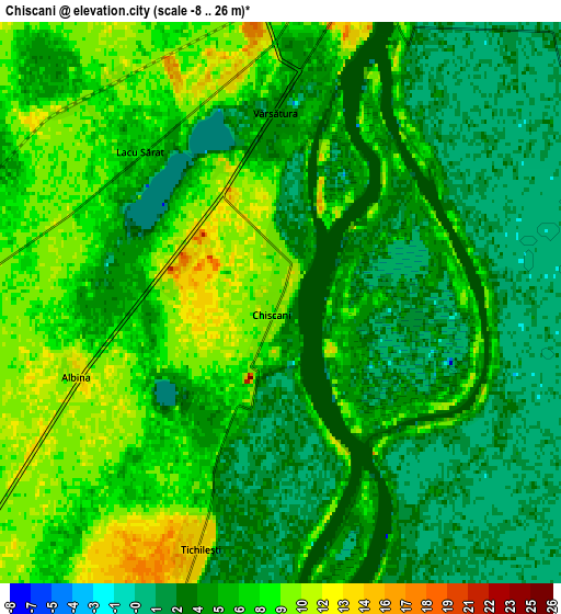 Zoom OUT 2x Chiscani, Romania elevation map