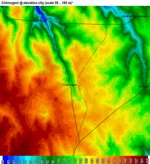 Zoom OUT 2x Chirnogeni, Romania elevation map