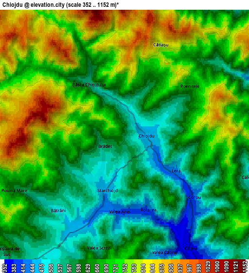 Zoom OUT 2x Chiojdu, Romania elevation map