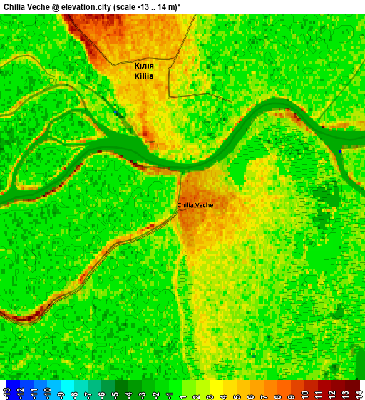 Zoom OUT 2x Chilia Veche, Romania elevation map