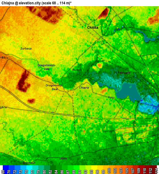 Zoom OUT 2x Chiajna, Romania elevation map