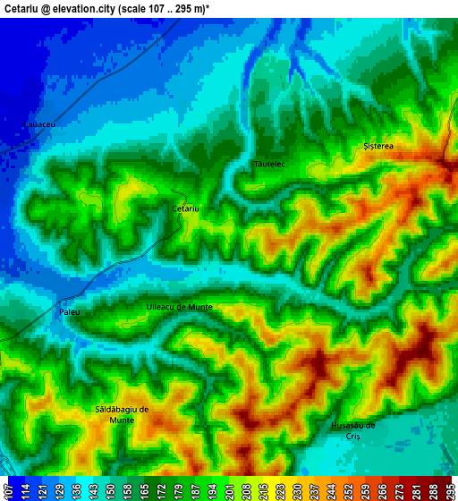 Zoom OUT 2x Cetariu, Romania elevation map